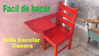 Silla Escolar De Madera Hecha En Casa [upl. by Nafets]