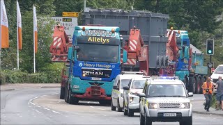 Heavy load specialists Allelys transport a 184t transformer from Ipswich to Burwell 6th June 2021 [upl. by Poppas]