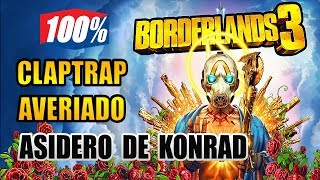 Todos los Desafíos “Claptrap Averiado” – Asidero de Konrad  Borderlands 3 [upl. by Polky]