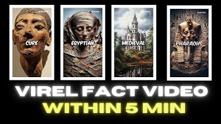 how to make virel facts video with in 5 min  faceless video channel  ai youtube HISTORYBYPASS [upl. by Reivilo]