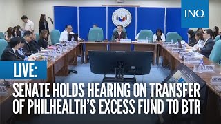 LIVE Senate holds hearing on transfer of PhilHealth’s excess fund to BTr  Aug 20 [upl. by Trautman]