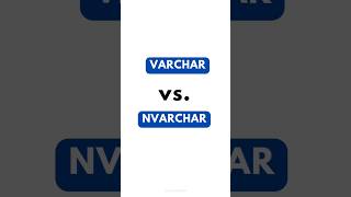 SQL VARCHAR Vs NVARCHAR ✍️ [upl. by Hospers]