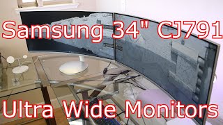 New Samsung CJ791 34quot Ultra Wide Monitor Unboxing amp Setup [upl. by Aronel]