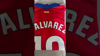 2425 Atletico Madrid home shortsleeved jersey No 19 Jalvarez [upl. by Akienaj]