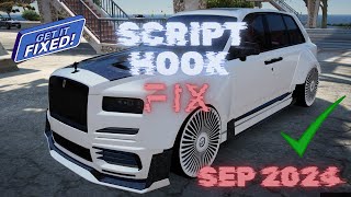 HOW TO FIX NEW SCRIPT HOOK V UPDATE FROM CRASHINGLOADING GTA V SEPTEMBER 2024 [upl. by Sert]