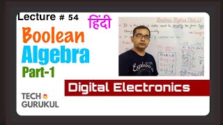 54 Boolean Algebra Part1 in HindiDigital Electronics  TECH GURUKUL by Dinesh Arya [upl. by Murdoch]