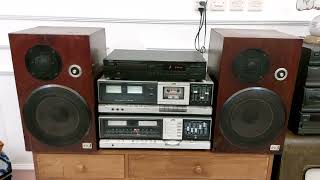 JVC JR S301 DC integrated Receiver and JVC KD KD S201 Stereo casette deck featuring JVC SX3 ii sp [upl. by Ahsuatan330]