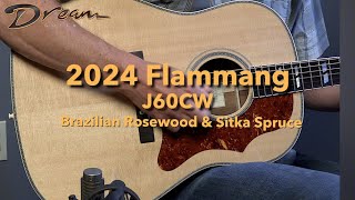 Dream Guitars  2024 Flammang J60CW Brazilian Rosewood amp Sitka Spruce guitardemo acousticguitar [upl. by Nimzaj773]