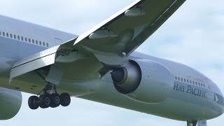 Cathay Pacific Manchester Airport CX357 777300ER BKQR Landing [upl. by Yung]