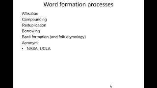 Word formation processes reduplication borrowing back formation acronyms [upl. by Erickson334]