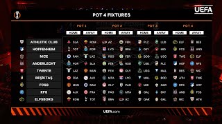 UEL phase draw Man Utd will face Porto amp Fenerbache Roma vs Tottenham [upl. by Heida]