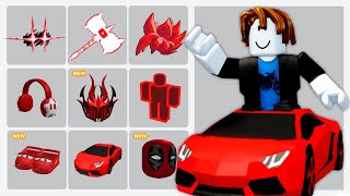 10 FREE RED ITEMS ROBLOX 😱2024 [upl. by Negem731]