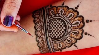 Easy Bridal Mehndi Wedding Dulhan Mehendi Designs Front Hand Henna Design 3D Bridal Mehendi [upl. by Mackenie884]