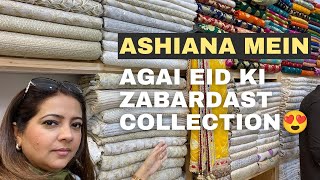 Ashiana market Karachi  Mona’s Eid Collection  Indian Dupattas  khaadi Silk Suits 🩷 [upl. by Theron]