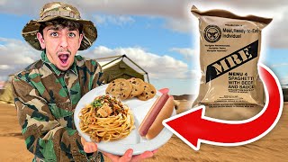 Eating ONLY Military Food for 24 HOURS shocking [upl. by Photima]