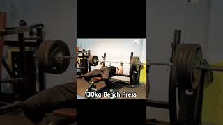 Bench press 💪130kg motivation fitnessmotivation fitness chest benchpress trendingshorts [upl. by Dorey128]