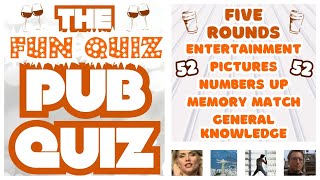 The Pub Quiz No52  5 Different Rounds  40 Questions amp Answers  54 Points to Win Trivia quiz [upl. by Ylac374]