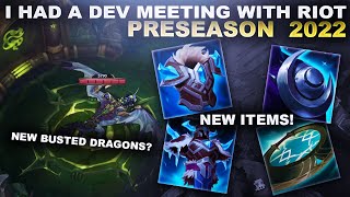 I WAS INVITED TO A RIOT DEV MEETING PreSeason 2022 Updates amp Dev QampA  League of Legends [upl. by Enirehtakyram]