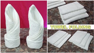 2 GREAT DESIGN TOWEL FOLDING [upl. by Kenison]