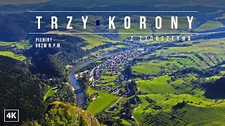 Trzy Korony z Czorsztyna Pieniny Okrąglica niebieski Pieniński Park Narodowy Nasze Góry 4k [upl. by Gladis155]