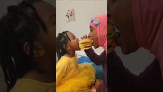 Good Girl Gigi shares 🍔 with Mom elmo preschool toddlers [upl. by Fenton]