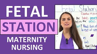 Fetal Station Assessment and Engagement Nursing NCLEX Maternity Review [upl. by Yaniv]