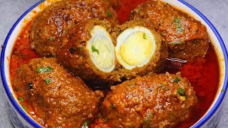 Nargisi Kofte Authentic Recipe  Delhi Famous Nargisi Kofta Recipe  Mughlai Nargisi Kofta Curry [upl. by Willcox697]