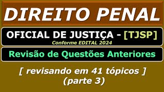 Direito Penal  Oficial de Justiça  TJSP [upl. by Annaert]