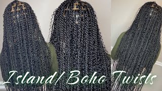 How To Do Island TwistsBoho Twists  Beginner Friendly Tutorial [upl. by Asilat]