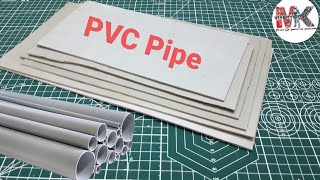 Making Flat PVC Sheet with PVC pipe  DIY Electronics Enclosures and Crafts [upl. by Eelirol]