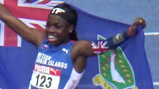 Adaejah Hodge wins U17 Girls 200m Finals  Carifta Games 2022 [upl. by Ataynik]