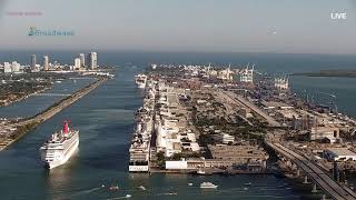 Jan 4 2020 Port of Miami Cruise Ship Departures [upl. by Zobias]