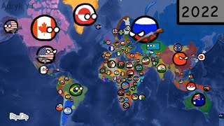 World Histroy using Google Maps 19002022 Countryballs [upl. by Maeve839]