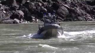 Fisheries new Kanter Marine jet RHIB in the Fraser Canyon [upl. by Bevan]