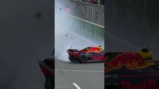 Daniel Ricciardo and Max Verstappen crash Azerbaijan GP 2018 [upl. by Aicel]