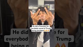 Rapper DISSED TRUMP his 1st day in office😳🔥 donaldtrump trump rap hiphip shorts [upl. by Ramsey522]