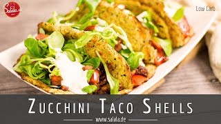 Zucchini Taco Shells Rezept ohne Mehl Low Carb selbst gemacht [upl. by Celestia]