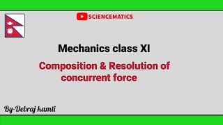 Composition and Resolution of Concurrent Forces  Class 11  Basic Mathematics Mechanics [upl. by Rachaba]