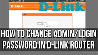 How to change admin password in dlink router  Change admin login password in D link Router 2021 [upl. by Hermione526]