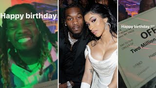 Cardi B Gifts Offset 2 MILLION for His 30th Birthday [upl. by Ecnerwaled]