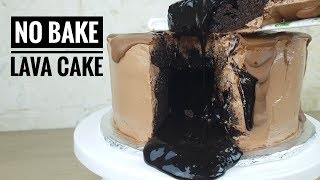 No Bake Lava Cake  No oven cake chocolate cake recipe [upl. by Yejus468]