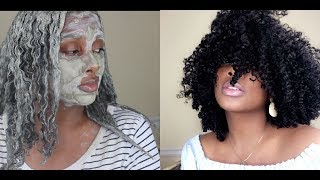 Bentonite Clay Mask Review amp Demo On Natural Hair [upl. by Niro]