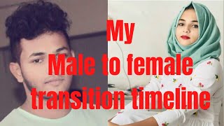 Male to Female  Transgender Transition Timeline [upl. by Jezabelle88]