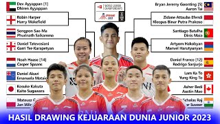 Hasil Drawing Kejuaraan Dunia Junior 2023  BWF World Junior Championships 2023 wjc2023 [upl. by Amerak]