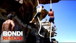 Risky Rope Climb Ends in Tragedy  Bondi Rescue S9 [upl. by Yleme]