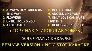 TOP CHARTS  POPULAR SONGS NONSTOP KARAOKE  FEMALE VERSION [upl. by Eiramyllek]