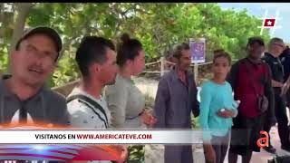 Video muestra a 6 balseros cubanos tras llegar a las playas de Miami Beach [upl. by Akimahs540]