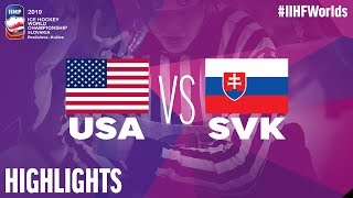 USA vs Slovakia  Highlights  2019 IIHF Ice Hockey World Championship [upl. by Juditha129]