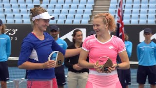 Gippsland Trophy Doubles Ceremony  KrejčíkováSiniaková vs ChanChan F  MSS 2021 [upl. by Tnerual]