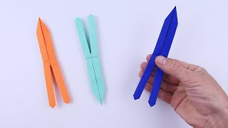 Comment faire un couteau papillon à partir de papier [upl. by Alim]